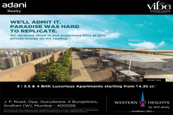 Adani Western Heights offer private lounge on the rooftop in Mumbai